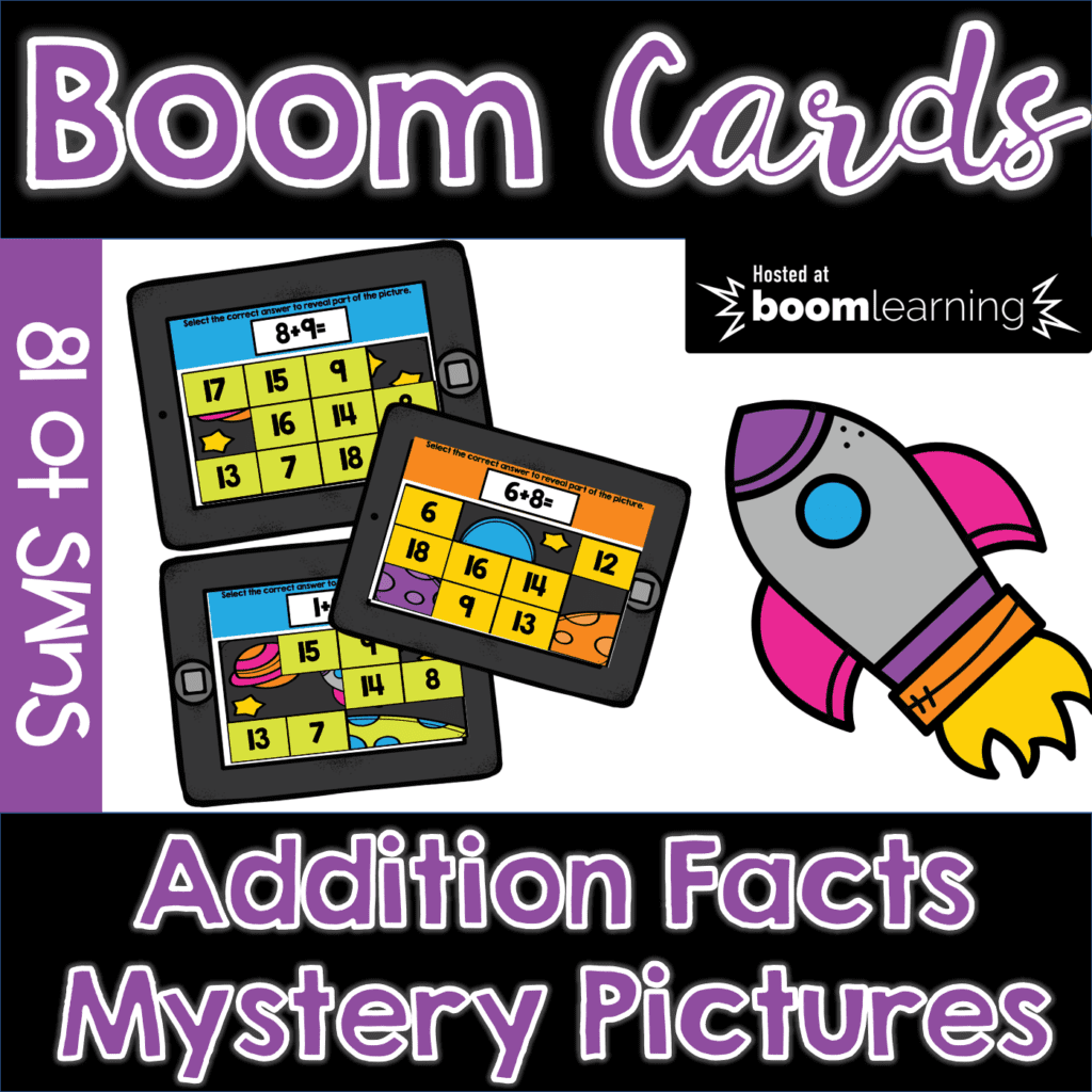 Addition fact fluency boom cards