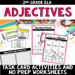 Adjectives No Prep Worksheets Cover