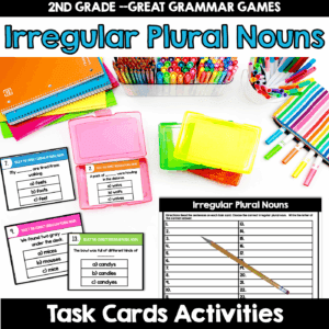 Irregular Plural Nouns Task Card Activities